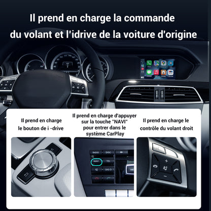 Boitier CarPlay Android Auto navi becker pour Mercedes Benz A/B/C/E/CLA/GLA/GLK/CLS/NTG4.5 2012-2015 avec lien miroir