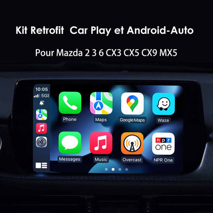 Kit Rétrofit avec Fonctions Car Play et Android-Auto pour améliorer Mazda 2/3/6 CX3/5/9 MX5